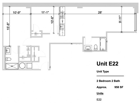 E22 - 2 Bed 2 Bath